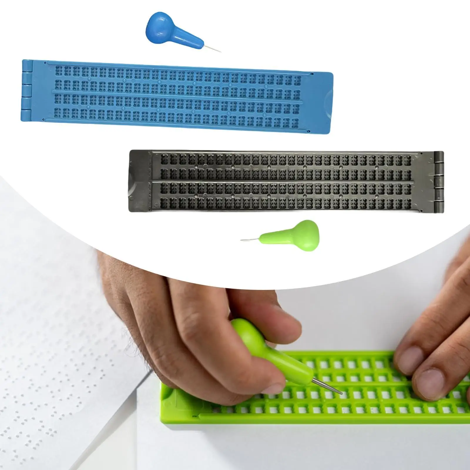 Braille Writing Board Portable with Pen Learning Tool Braille Fingerboard Writing for Adult School Beginners Men Women Home
Braille Writing Board Portable with Pen Learning Tool Braille Fingerboard Writing for Adult School Beginners Men Women Home