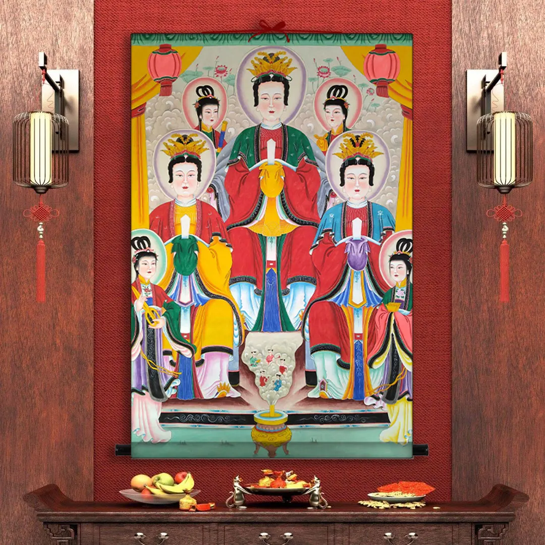 Sanxiao Niang, Yunxiao Qiongxiao, Bixiao портрет, три феи сестры, сказочный подвесной портрет, шелковая картина прокрутки
Sanxiao Niang, Yunxiao Qiongxiao, Bixiao портрет, три феи сестры, сказочный подвесной портрет, шелковая картина прокрутки