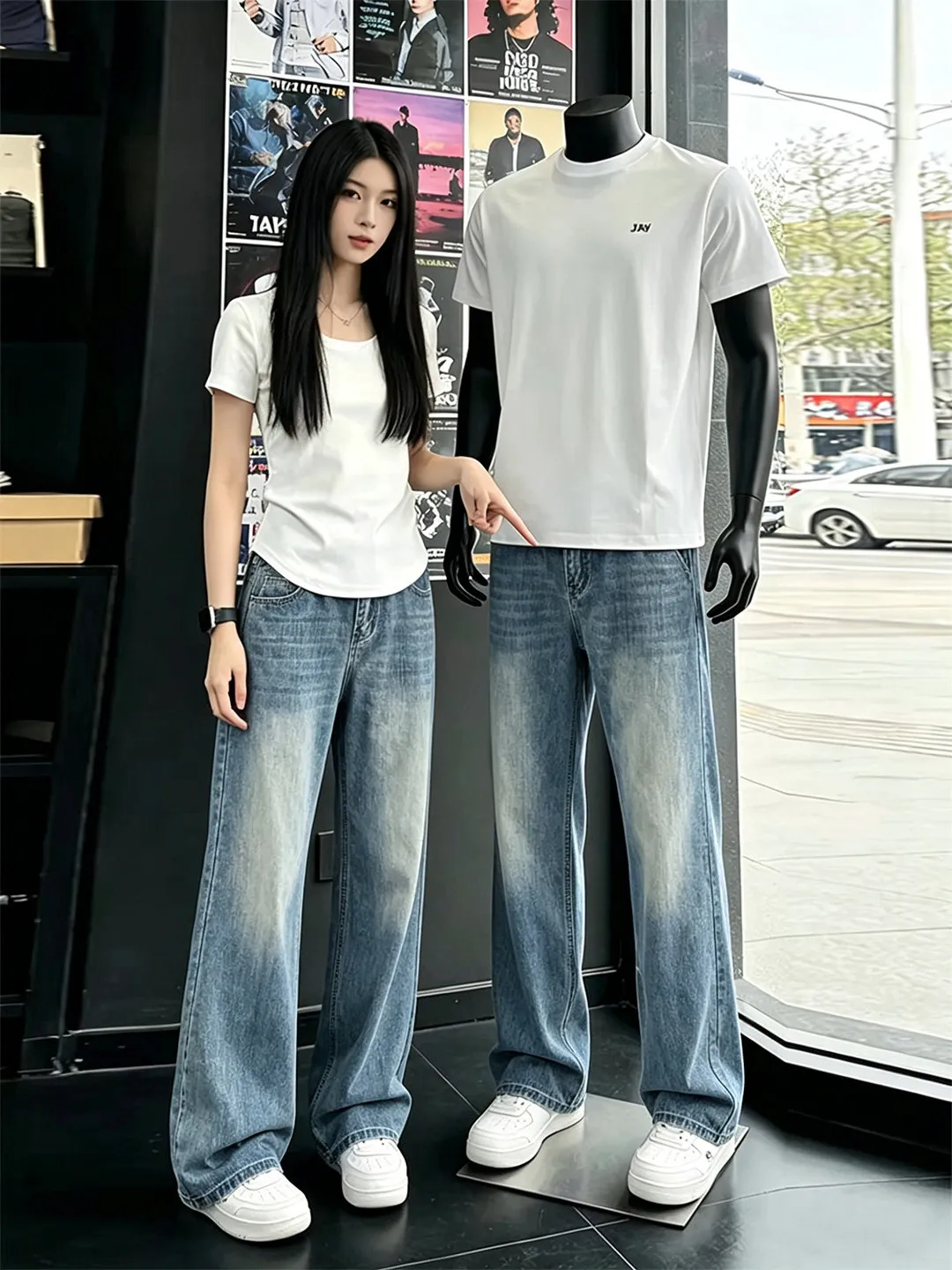 Cleanfit Vintage Blue Lightning Patterned Knife Jeans Straight Leg Wide Leg Long Trousers for Men And Women Summer High ...
Cleanfit Vintage Blue Lightning Patterned Knife Jeans Straight Leg Wide Leg Long Trousers for Men And Women Summer High ...