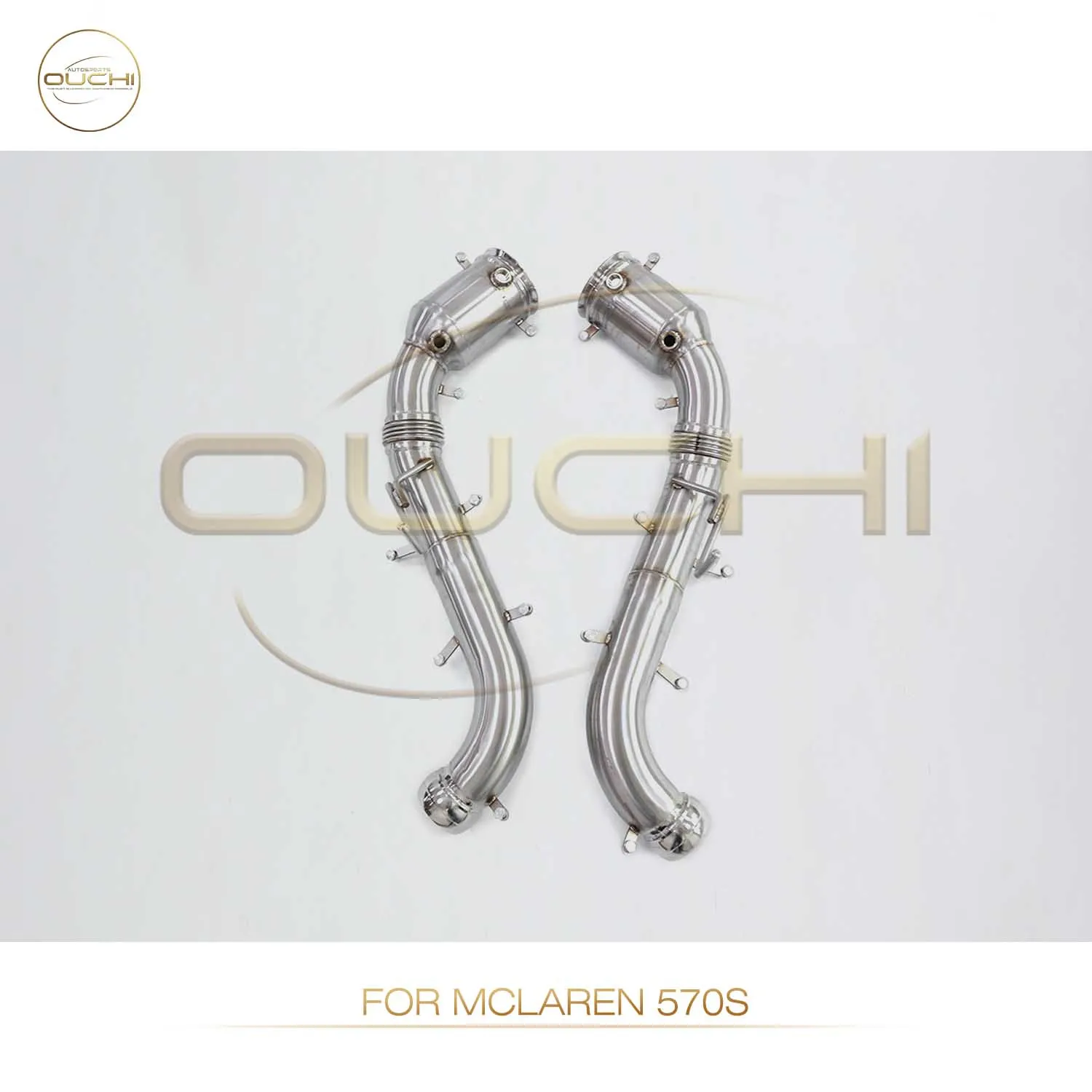 OUCHI Factory Direct Sales High Performance Downpipe for Mclaren 570S 76MM Exhaust System Stainless Steel Without Heat Shield
OUCHI Factory Direct Sales High Performance Downpipe for Mclaren 570S 76MM Exhaust System Stainless Steel Without Heat Shield