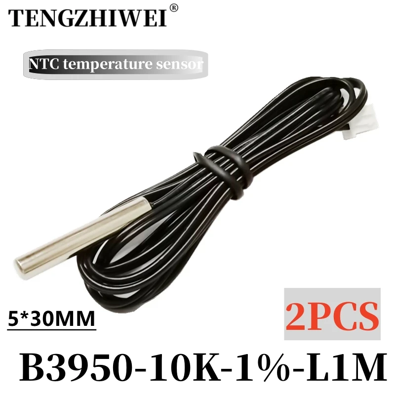 2PCS NTC Thermistor Temperature Sensor B3950 10K 1% Waterproof Probe Air Conditioning Probe 5*30MM Probe 1M
2PCS NTC Thermistor Temperature Sensor B3950 10K 1% Waterproof Probe Air Conditioning Probe 5*30MM Probe 1M