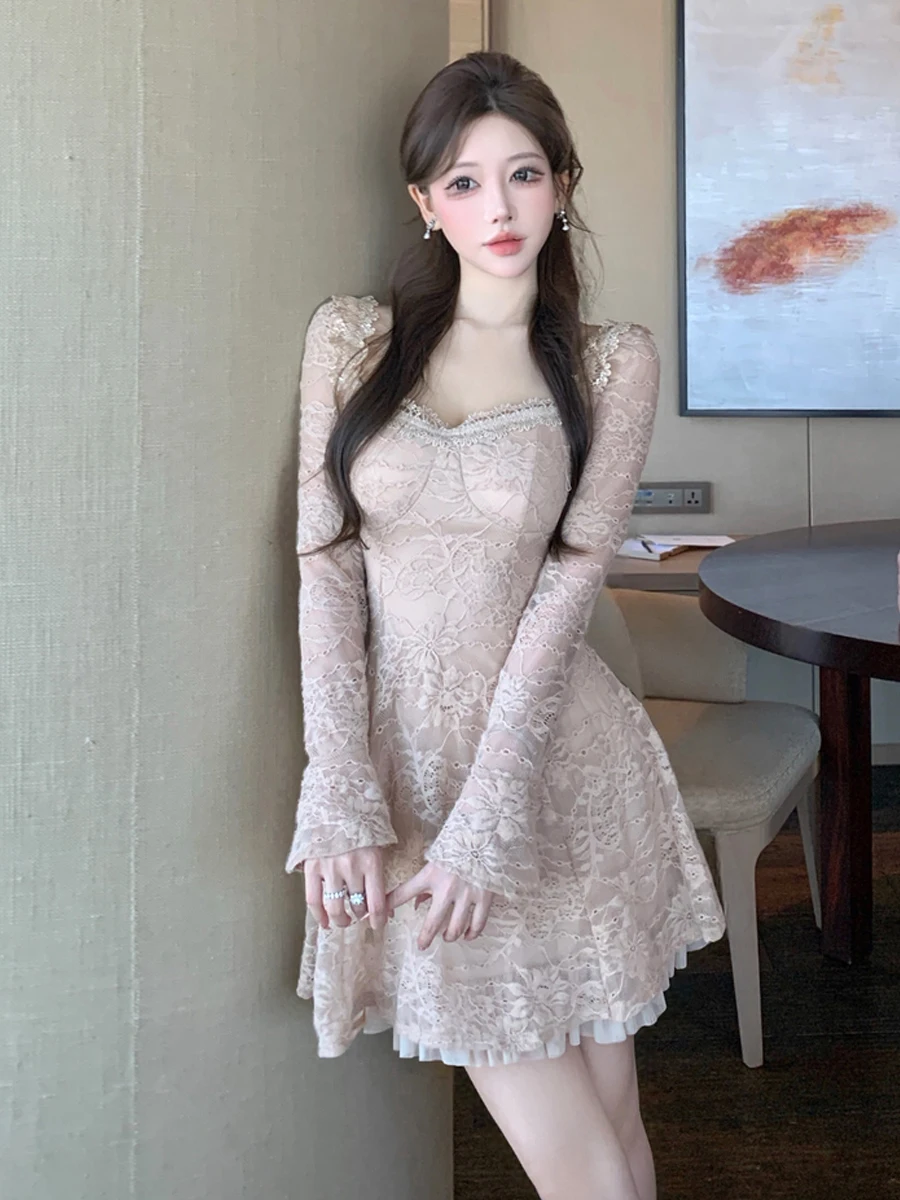 Sweet Lace Long Sve V-ne Dr Sexy Pure Desire Тонкая юбка трапециевидной формы с завязкой на талии Bell Sve Winter Faion
Sweet Lace Long Sve V-ne Dr Sexy Pure Desire Тонкая юбка трапециевидной формы с завязкой на талии Bell Sve Winter Faion