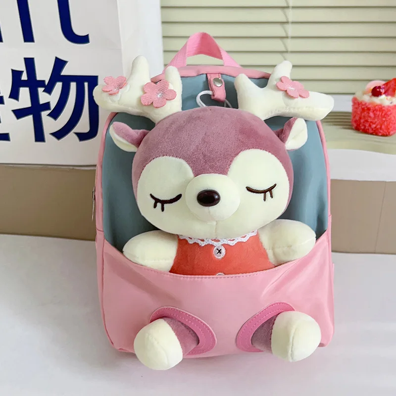 Cartoon Plush Split Elk Cute Children's Small Backpack Kindergarten Baby Girl Lightweight Fashionable Cute Backpack
Cartoon Plush Split Elk Cute Children's Small Backpack Kindergarten Baby Girl Lightweight Fashionable Cute Backpack