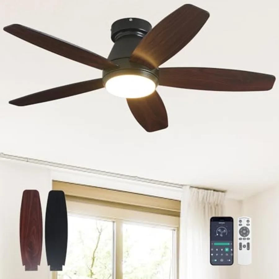 Ceiling Fans with Lights and Remote Control, Indoor/Outdoor Flush Mount Low Profile Commercial Reversible Dimmable Ceiling Fans
Ceiling Fans with Lights and Remote Control, Indoor/Outdoor Flush Mount Low Profile Commercial Reversible Dimmable Ceiling Fans