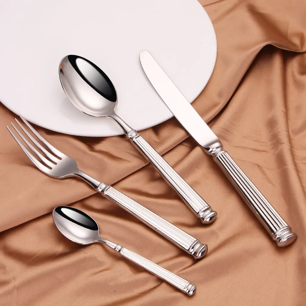 4pcs 18/10 Stainless Steel Luxury Cutlery Set Sliver Dinnerware Tableware Knife Spoon Fork Flatware Kitchen Dishwasher Safe
4pcs 18/10 Stainless Steel Luxury Cutlery Set Sliver Dinnerware Tableware Knife Spoon Fork Flatware Kitchen Dishwasher Safe