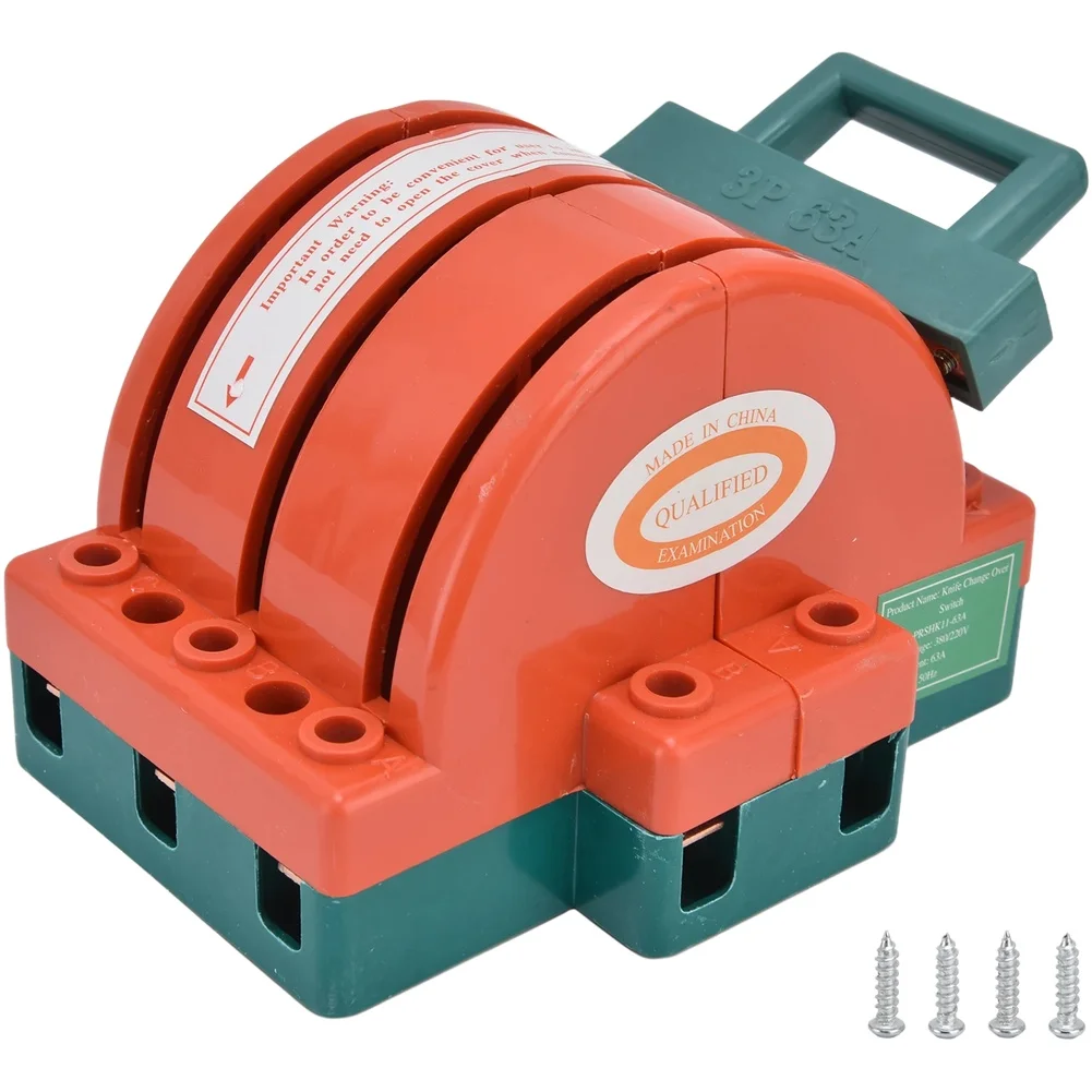 Double-pole Breaker 3P Power Switch Pre-prepared Terminals Fail-safe Compatible For Home Use Reliable Power Transitions