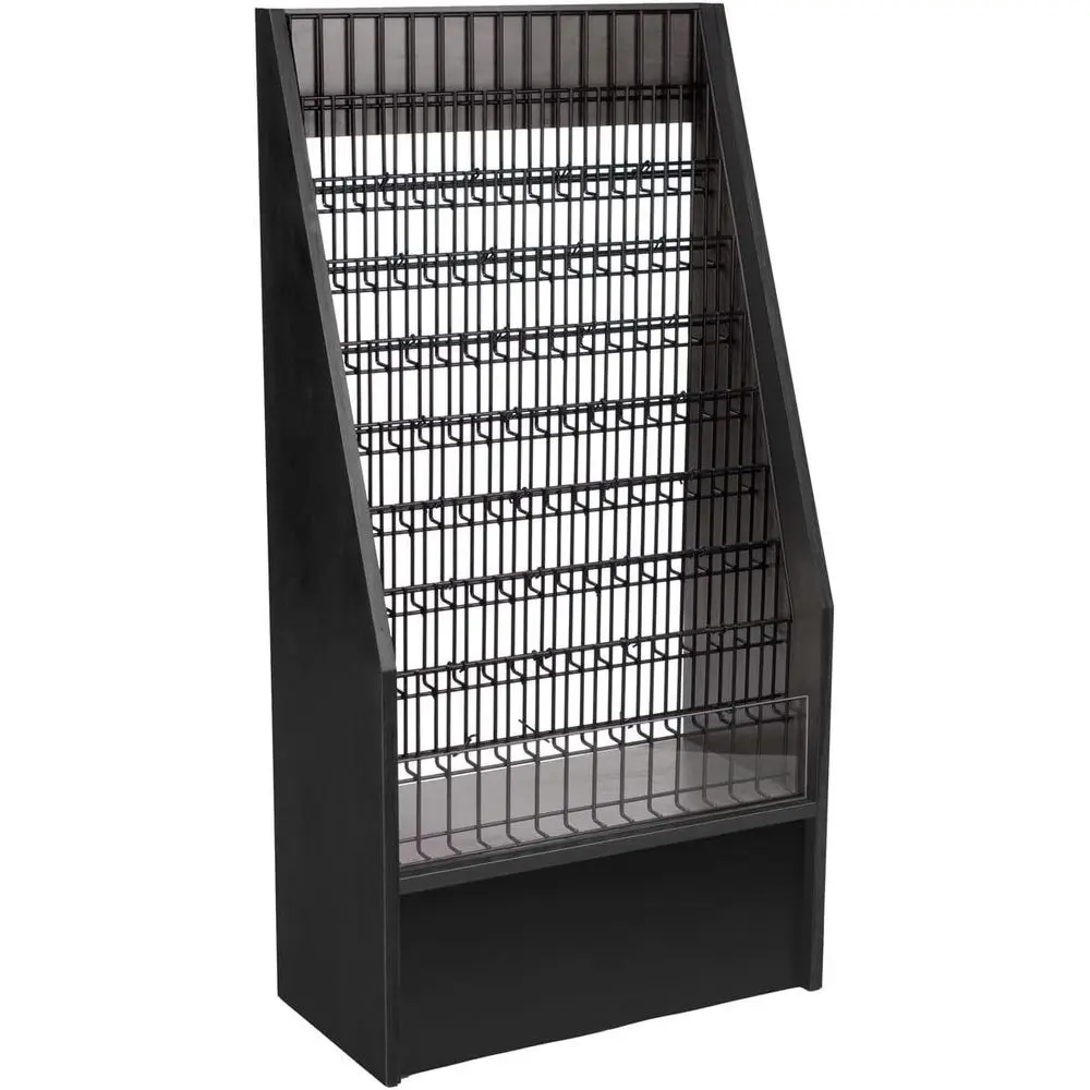 9-Tier Adjustable Literature Stand with 45 Wire Pockets - Black
9-Tier Adjustable Literature Stand with 45 Wire Pockets - Black