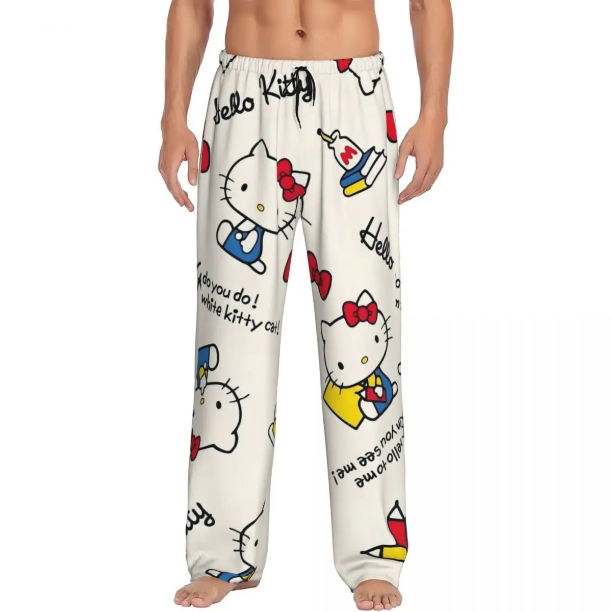 Custom Print Hello Kitty Pajama Pants Men's Cartoon Character Sleep Sleepwear Bottoms with Pockets
Custom Print Hello Kitty Pajama Pants Men's Cartoon Character Sleep Sleepwear Bottoms with Pockets