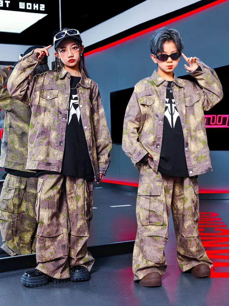Kid Cool Hip Hop Clothing Camouflage Shirt Jacket Top Casual Pocket Tactical Cargo Pants for Girl Boy Jazz Dance Costume Clothes
Kid Cool Hip Hop Clothing Camouflage Shirt Jacket Top Casual Pocket Tactical Cargo Pants for Girl Boy Jazz Dance Costume Clothes