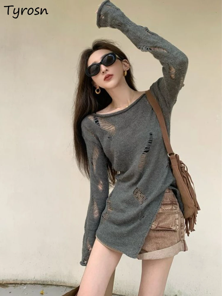 Pullovers Women Fashion Solid Streetwear All-match Simple Ladies Hollow Out Autumn Lazy Retro Korean Style Knitting Stylish Cozy
Pullovers Women Fashion Solid Streetwear All-match Simple Ladies Hollow Out Autumn Lazy Retro Korean Style Knitting Stylish Cozy