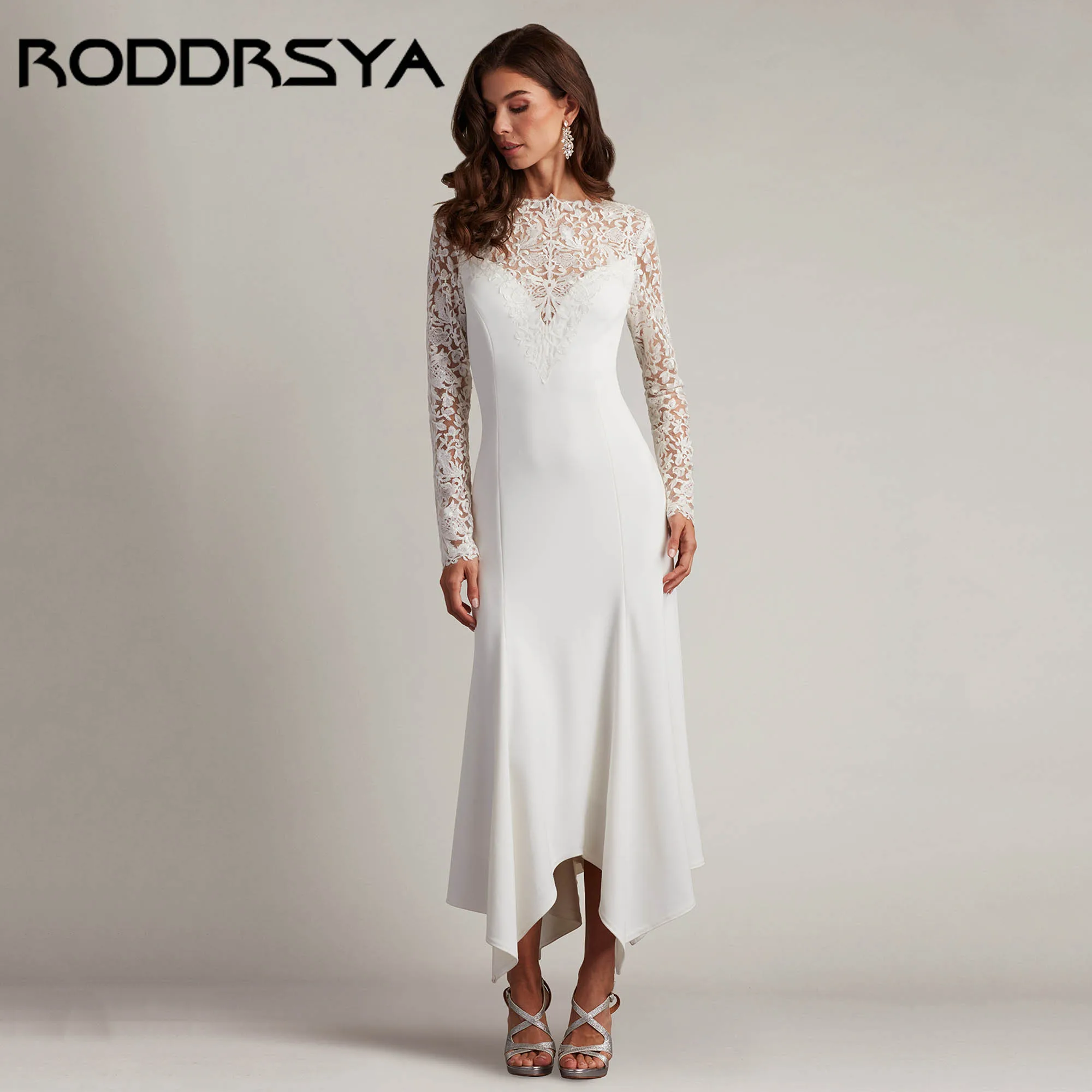 RODDRSYA Vintage Long Sleeves Lace Bridal Dress Soft Satin A-line Elegant Wedding Gown Ankle-Length vestidos de novia Customized
RODDRSYA Vintage Long Sleeves Lace Bridal Dress Soft Satin A-line Elegant Wedding Gown Ankle-Length vestidos de novia Customized