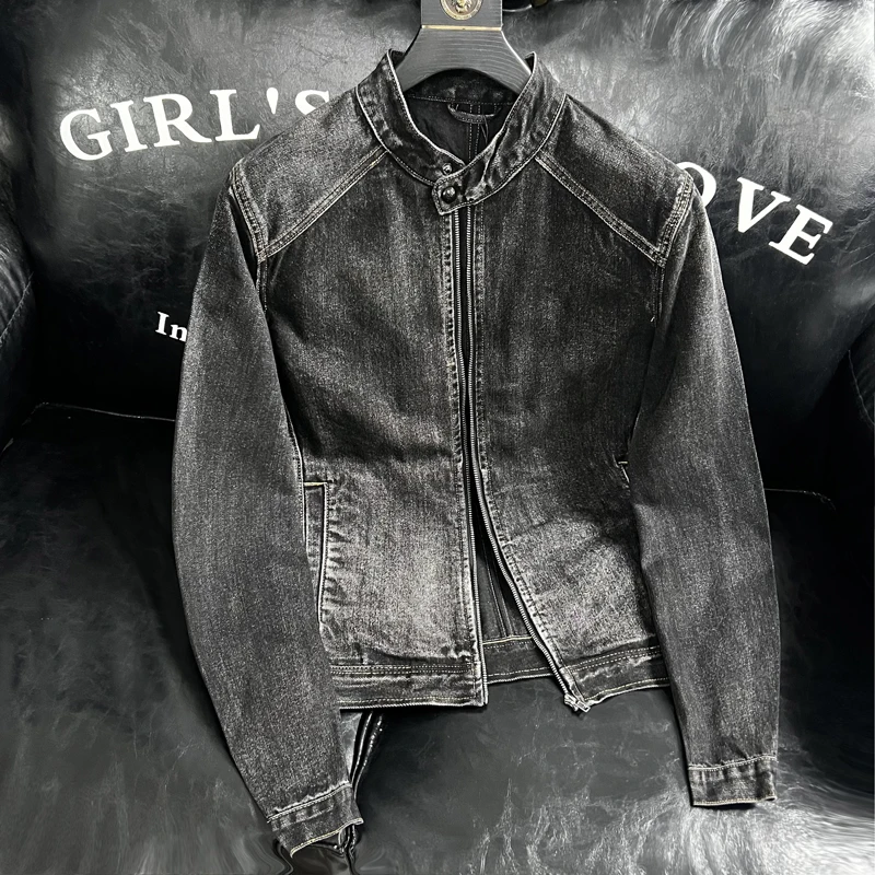Washed Black Stand Collar Men's Denim Jacket Autumn New Style 3D Tailoring Retro Style Casual Fashion Urban Cotton Polyester
Washed Black Stand Collar Men's Denim Jacket Autumn New Style 3D Tailoring Retro Style Casual Fashion Urban Cotton Polyester