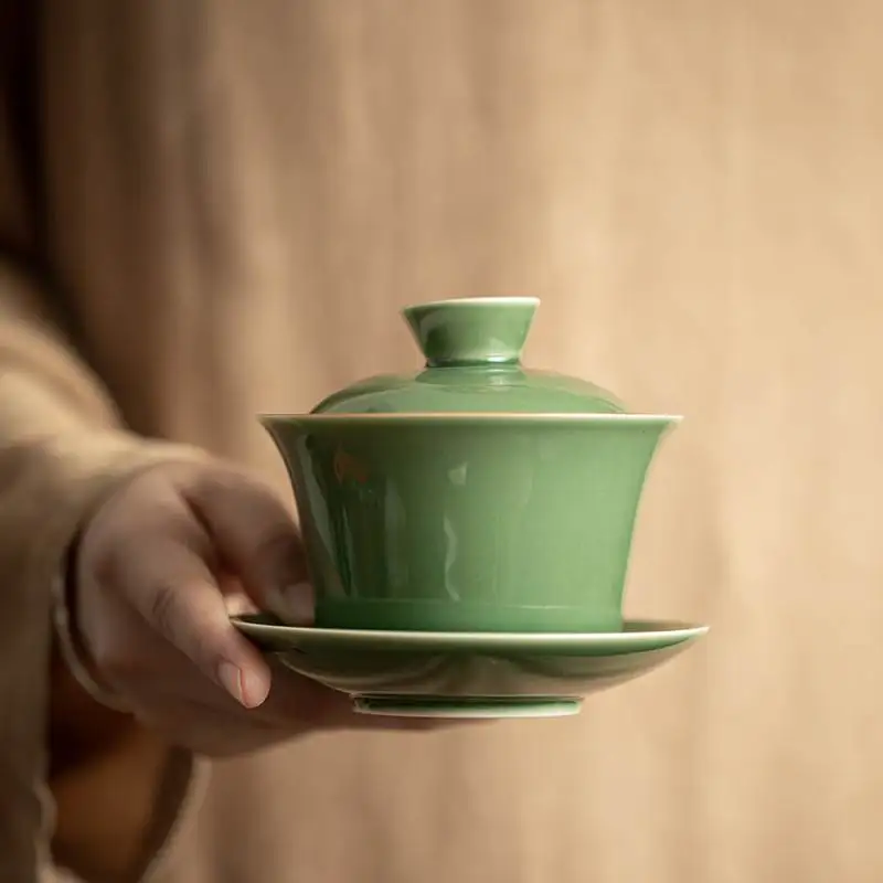 Large Size Ceramic Gongfu Tea Set Single Piece Wide Grid Qingli Glaze Tea Bowl Home Use Japanese Style Tea Drinking Utensils
Large Size Ceramic Gongfu Tea Set Single Piece Wide Grid Qingli Glaze Tea Bowl Home Use Japanese Style Tea Drinking Utensils