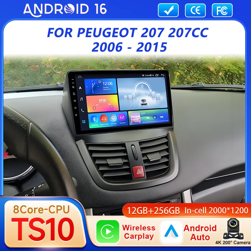 Автомагнитола Android 16 для Peugeot 207 207CC 2006-2015, беспроводной Carplay, мультимедийный видеоплеер, без DVD, BT, 2din
Автомагнитола Android 16 для Peugeot 207 207CC 2006-2015, беспроводной Carplay, мультимедийный видеоплеер, без DVD, BT, 2din