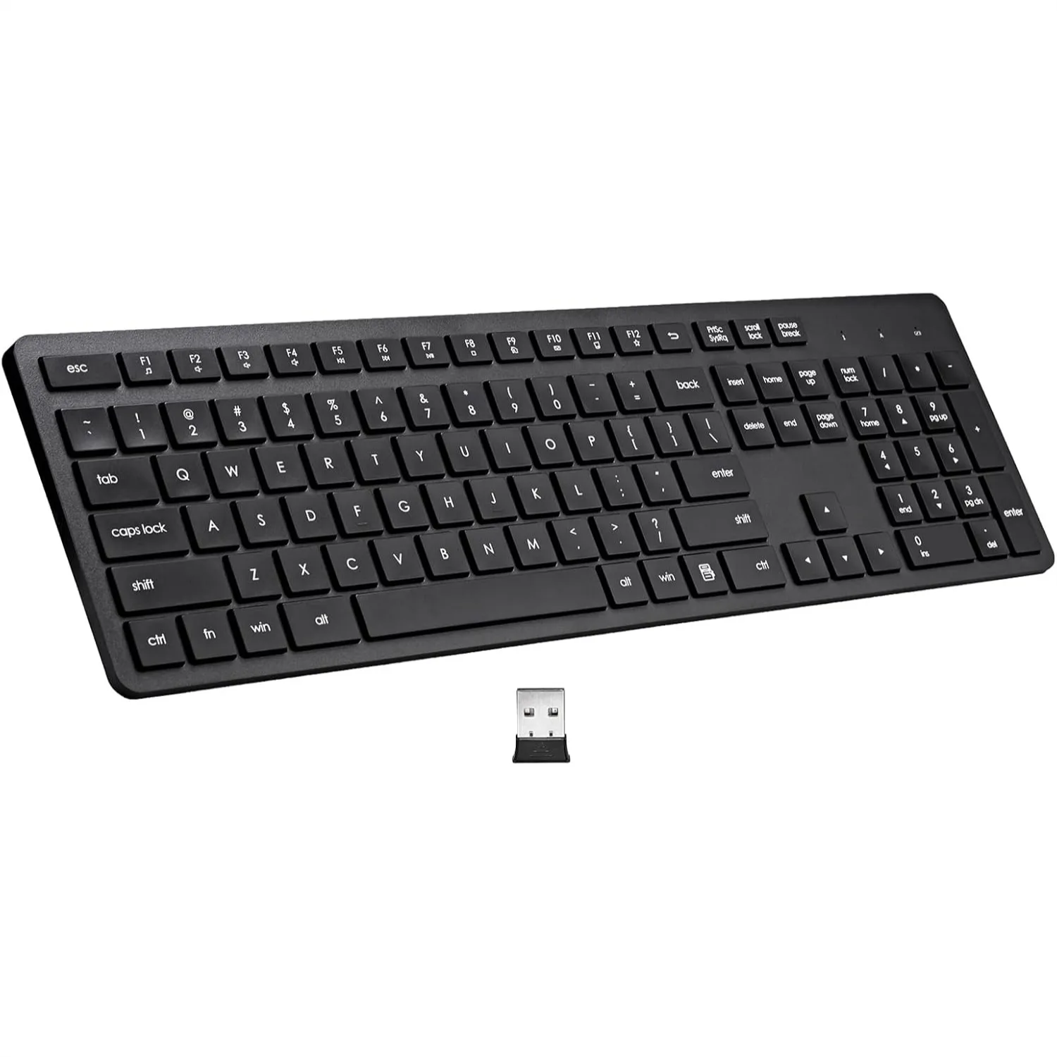 Wireless Keyboard 2.4G USB Silent Full Size with Number Pad for Windows Chrome Laptop PC Desktop Chromebook
Wireless Keyboard 2.4G USB Silent Full Size with Number Pad for Windows Chrome Laptop PC Desktop Chromebook