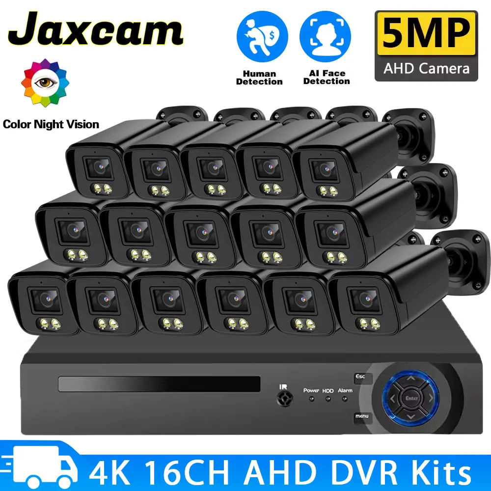 5MP 16PCS AHD Security Camera System CCTV 16CH DVR Outdoor Full Color Night Vision Home Video Surveillance Set
5MP 16PCS AHD Security Camera System CCTV 16CH DVR Outdoor Full Color Night Vision Home Video Surveillance Set