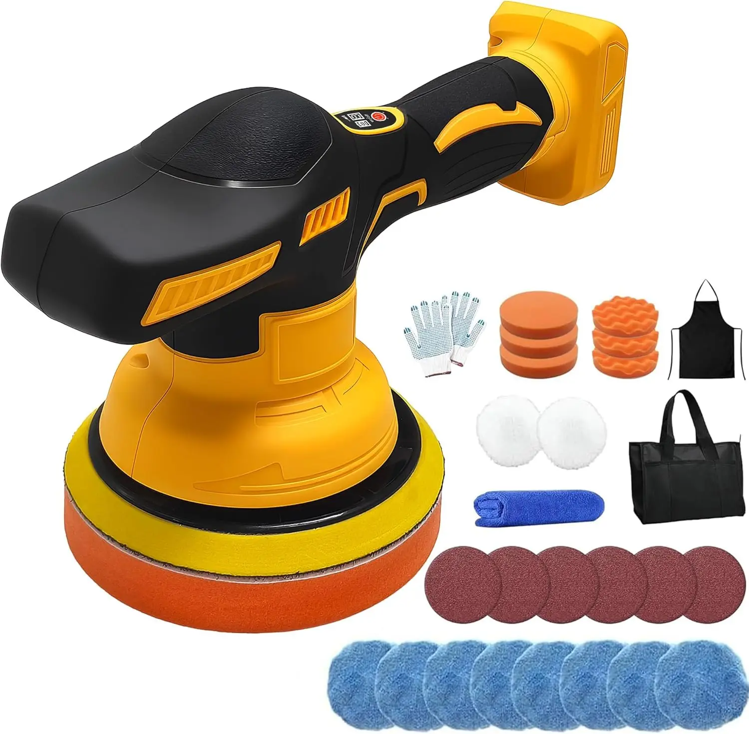 Cordless Buffer Polisher for Dewalt 20V Battery, 6 Inch Car Polisher with 8 Variable Speed, Portable Orbital Polisher Kit for
Cordless Buffer Polisher for Dewalt 20V Battery, 6 Inch Car Polisher with 8 Variable Speed, Portable Orbital Polisher Kit for