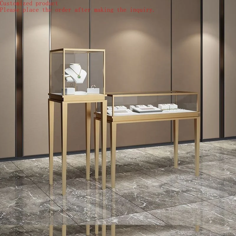 Custom.Wholesale Luxury Showroom Counter Stainless Steel Store Furniture Glass Jewelry Display Showcase Jewelry Cabinets with Le
Custom.Wholesale Luxury Showroom Counter Stainless Steel Store Furniture Glass Jewelry Display Showcase Jewelry Cabinets with Le