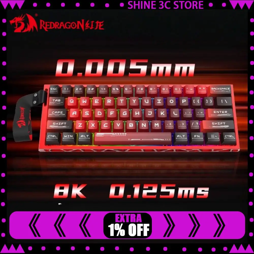 REDRAGON AEROX61 Проводная механическая клавиатура с магнитным переключателем и 0 мертвыми поясами из алюминиевого сплава RGPPC Игровая киберспортивная клавиатура
REDRAGON AEROX61 Проводная механическая клавиатура с магнитным переключателем и 0 мертвыми поясами из алюминиевого сплава RGPPC Игровая киберспортивная клавиатура