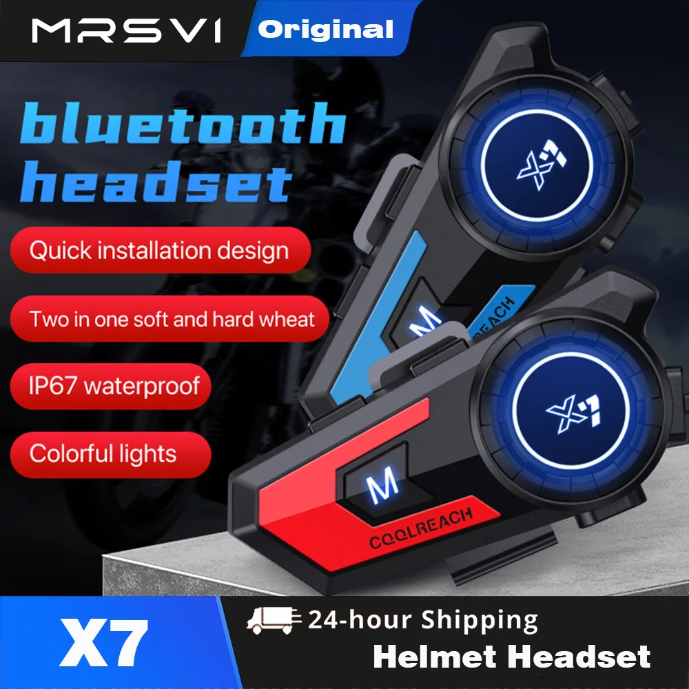 Беспроводная Bluetooth-гарнитура MRSVI X7 для мотошлема, водонепроницаемые стереонаушники с шумоподавлением, аксессуары для мотоциклов
Беспроводная Bluetooth-гарнитура MRSVI X7 для мотошлема, водонепроницаемые стереонаушники с шумоподавлением, аксессуары для мотоциклов