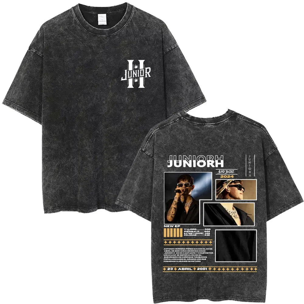Hot Singer Junior H Sad Boyz Vintage Washed T Shirt Men's Hip Hop Fashion T-shirt Men Women Casual Oversized T-shirts Streetwear
Hot Singer Junior H Sad Boyz Vintage Washed T Shirt Men's Hip Hop Fashion T-shirt Men Women Casual Oversized T-shirts Streetwear