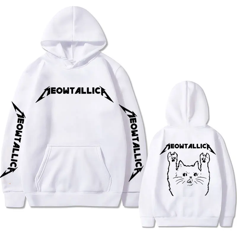 Brand Fashion Style Cat Meowtallica Cat Rock Music Print Couple Hoodies Trend Couple Sweatshirt Unsiex Oversize Hip-pop Clothing
Brand Fashion Style Cat Meowtallica Cat Rock Music Print Couple Hoodies Trend Couple Sweatshirt Unsiex Oversize Hip-pop Clothing