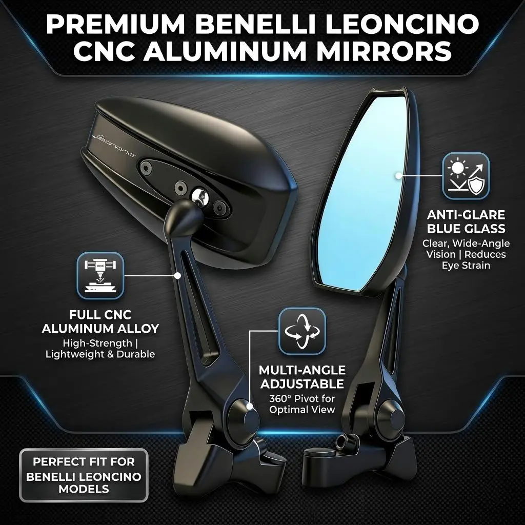 Universal CNC Aluminum Motorcycle Rearview Mirrors, Anti-glare Mirror For Benelli TRK 502 Leoncino 500 BJ500 250
Universal CNC Aluminum Motorcycle Rearview Mirrors, Anti-glare Mirror For Benelli TRK 502 Leoncino 500 BJ500 250
