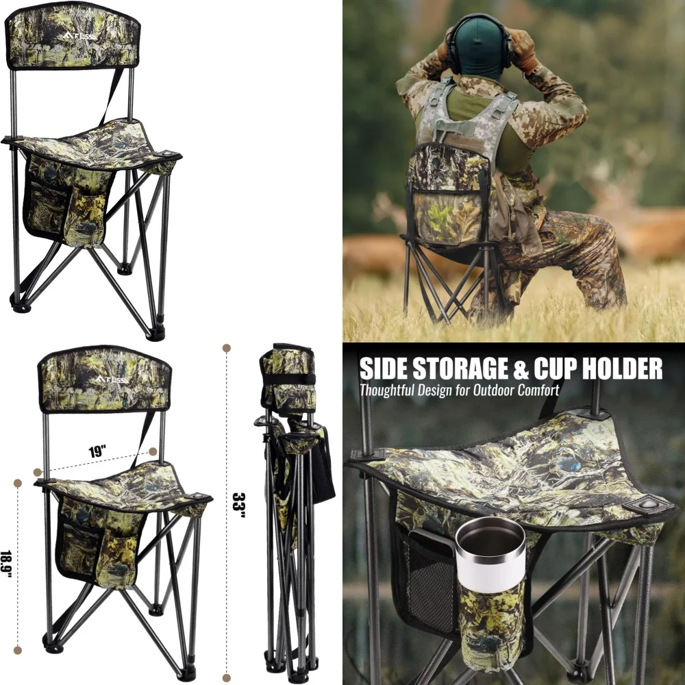 camping chairPortable Folding Hunting Chair with Backrest Lightweight Tripod Stool for Outdoor Camping Hiking Fishing 250LBS
camping chairPortable Folding Hunting Chair with Backrest Lightweight Tripod Stool for Outdoor Camping Hiking Fishing 250LBS