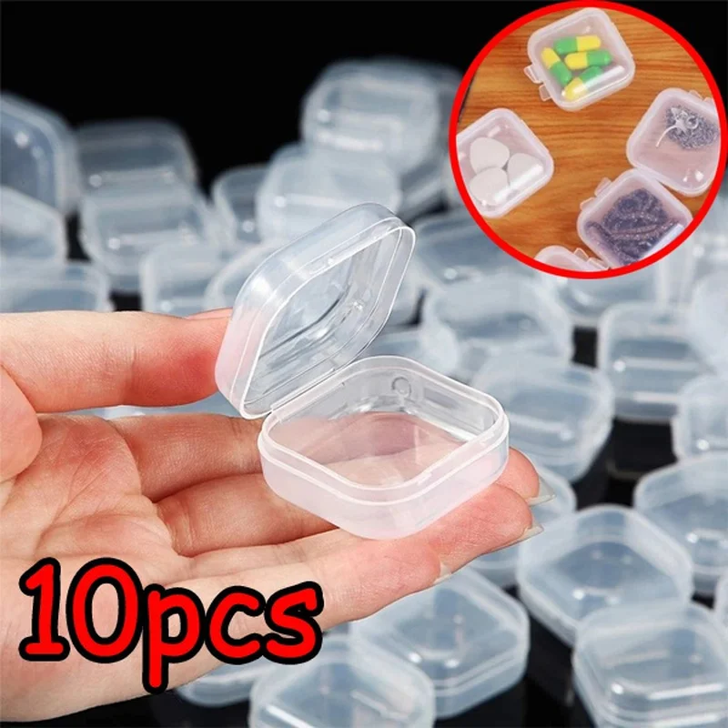 10Pcs Small Boxes Square Transparent Plastic Box Jewelry Storage Case Finishing Container Packaging Storage Box for Earrings
10Pcs Small Boxes Square Transparent Plastic Box Jewelry Storage Case Finishing Container Packaging Storage Box for Earrings