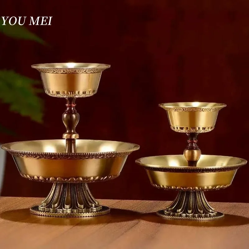 Buddhism Guardian Plate,Manza Polishing Tibetan Brass Plate,2 Layer Tantric Altars Holy Water Cup Ornament,Buddhist Items
Buddhism Guardian Plate,Manza Polishing Tibetan Brass Plate,2 Layer Tantric Altars Holy Water Cup Ornament,Buddhist Items