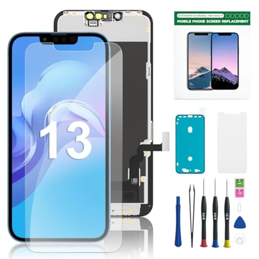 Для iPhone 13, замена экрана HD 6,1, ЖК-дисплей и 3D-сенсорный дигитайзер в сборе с инструментами для ремонта, водонепроницаемая лента для экрана
Для iPhone 13, замена экрана HD 6,1, ЖК-дисплей и 3D-сенсорный дигитайзер в сборе с инструментами для ремонта, водонепроницаемая лента для экрана
