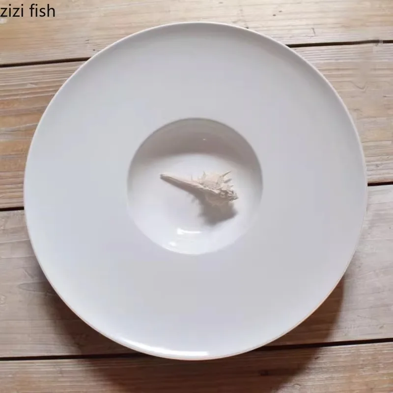 Round White Dining Plate Ceramic Straw Hat Plates Pasta Dish Soup Plate Sashimi Plates Fruit Dish Salad Bowl Dessert Bowl Tray
Round White Dining Plate Ceramic Straw Hat Plates Pasta Dish Soup Plate Sashimi Plates Fruit Dish Salad Bowl Dessert Bowl Tray
