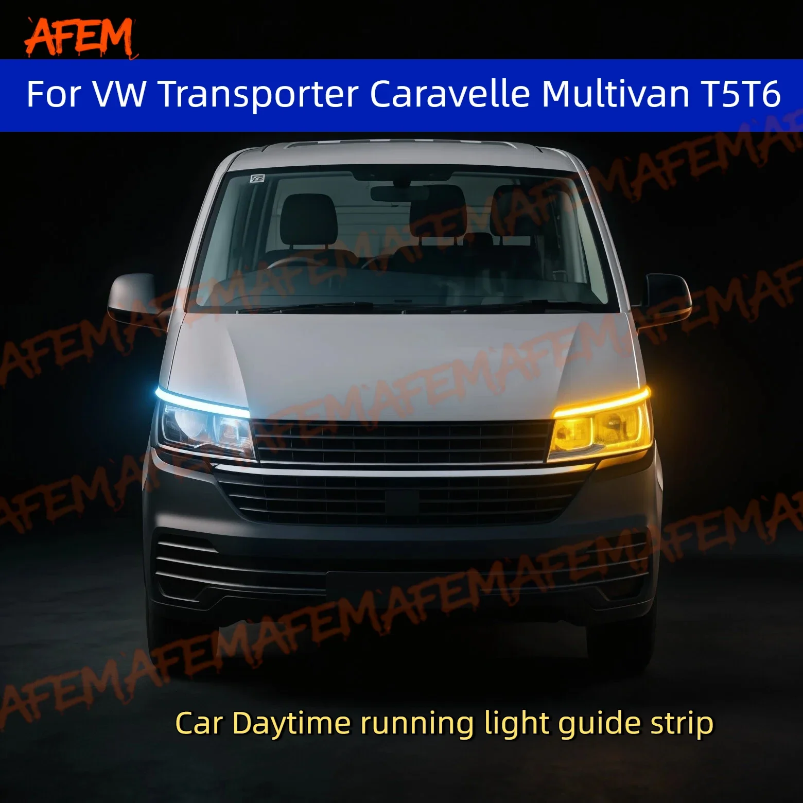 For VW Transporter Caravelle Multivan T5 T6 Car DRL Daytime Running Light Start Scan Style Sequential Flowing Turn Signal Light
For VW Transporter Caravelle Multivan T5 T6 Car DRL Daytime Running Light Start Scan Style Sequential Flowing Turn Signal Light