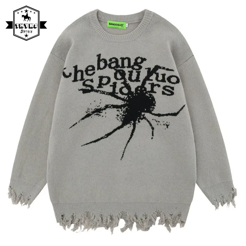 Mens Sweaters Spider High Street Vintage Autumn Knitted Sweater Jumper Streetwear Harajuku Pullover Men Unisex ropa de hombre
Mens Sweaters Spider High Street Vintage Autumn Knitted Sweater Jumper Streetwear Harajuku Pullover Men Unisex ropa de hombre