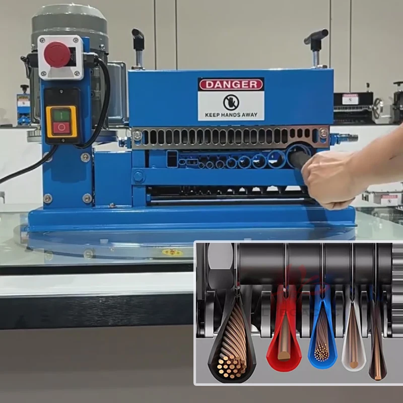LY370/750W Electric Wire Stripping Machine with Blade 1-38mm Cable Stripper for Removing Plastic Rubber From Wire Copper Recycle
LY370/750W Electric Wire Stripping Machine with Blade 1-38mm Cable Stripper for Removing Plastic Rubber From Wire Copper Recycle