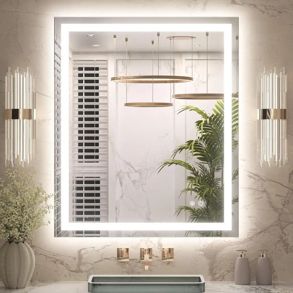 30 x 36 Inch LED Bathroom Mirror with Lights, Vanity Mirror with rontlit & Backlit, Dimmable 3-Color Temperature, Lighted Mirror
30 x 36 Inch LED Bathroom Mirror with Lights, Vanity Mirror with rontlit & Backlit, Dimmable 3-Color Temperature, Lighted Mirror