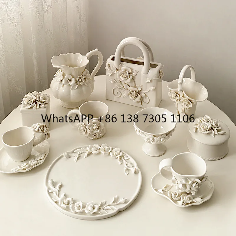 Light luxury relief camellia ceramic vase ornament household jewelry decorative jar display plate
Light luxury relief camellia ceramic vase ornament household jewelry decorative jar display plate