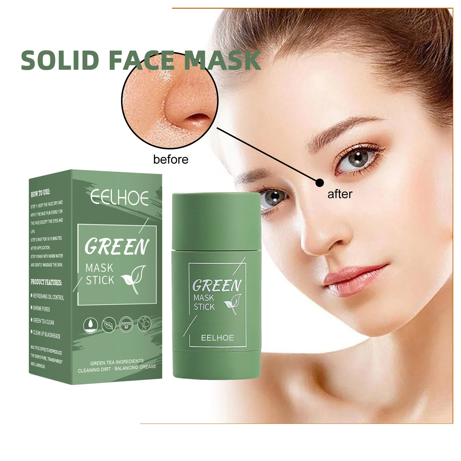 Girl Green Tea Solid Mask Deep Cleaning Mud Mask Stick Oil Control Anti-Acne Eggplant Masks Purifying Clay Stick Mask Skin Care
Girl Green Tea Solid Mask Deep Cleaning Mud Mask Stick Oil Control Anti-Acne Eggplant Masks Purifying Clay Stick Mask Skin Care