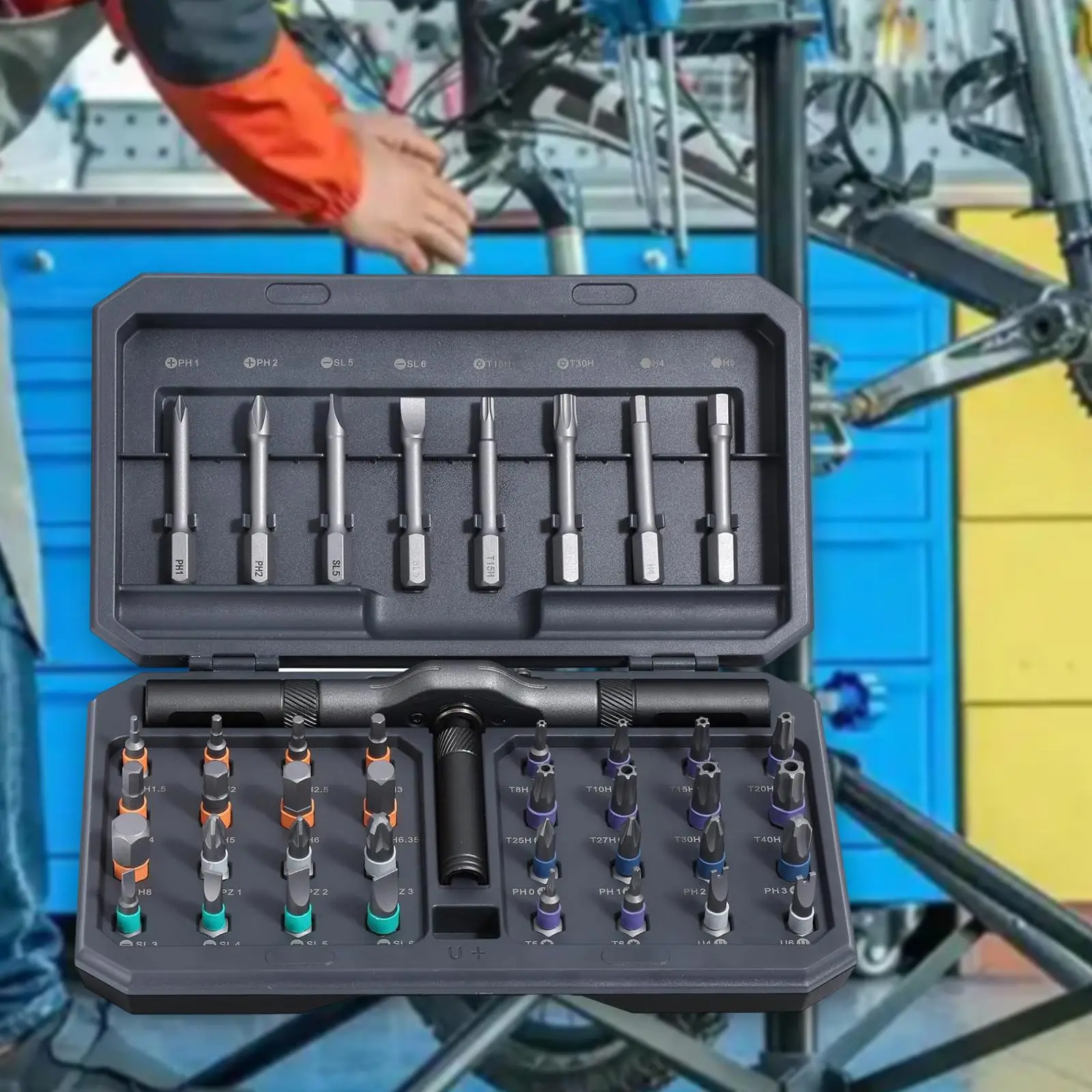 42 in 1 Ratchet Screwdriver Set with Detachable T Handle Supplies DIY Crafting Project for Bicycle Watch Fathers Day Computer PC
42 in 1 Ratchet Screwdriver Set with Detachable T Handle Supplies DIY Crafting Project for Bicycle Watch Fathers Day Computer PC
