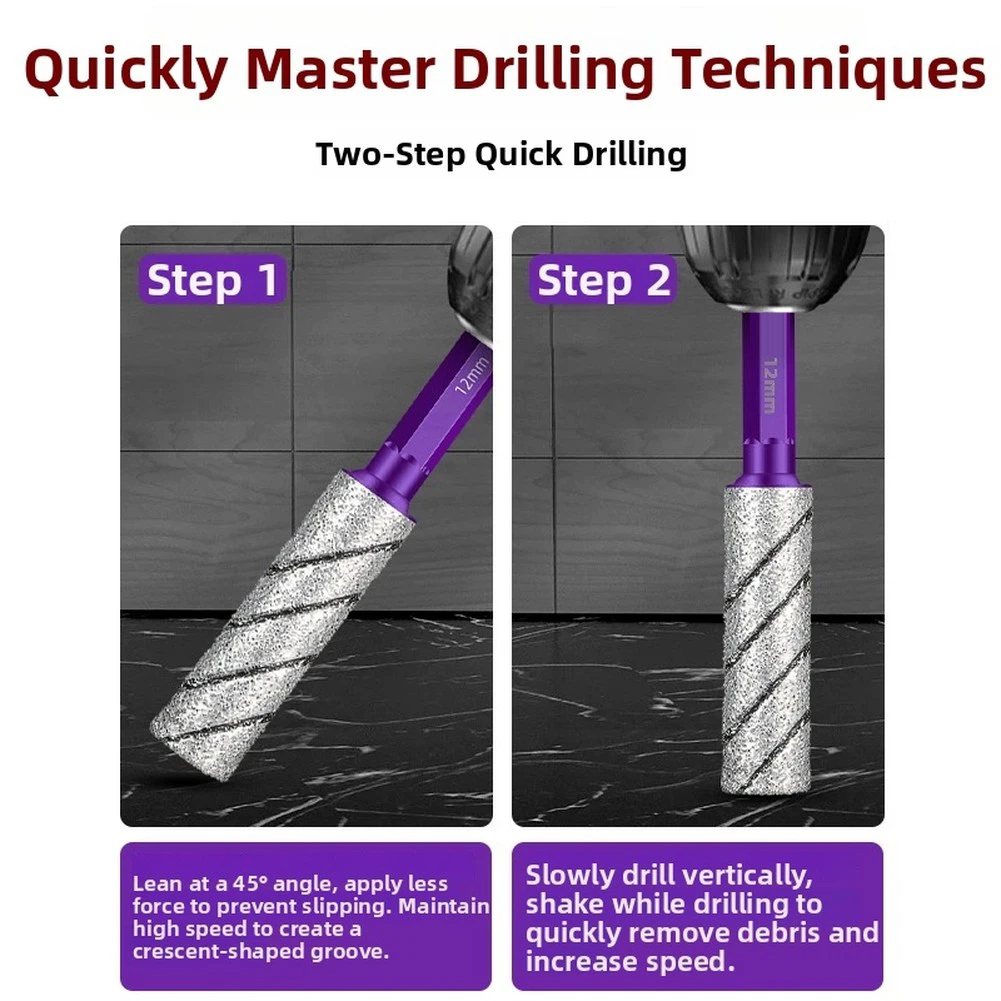 2 In 1 Diamond Drill Bit Set For Tile Glass Granite Hole Drilling And Edge Trimming DIY Home Renovation Hand Tool Kit
2 In 1 Diamond Drill Bit Set For Tile Glass Granite Hole Drilling And Edge Trimming DIY Home Renovation Hand Tool Kit