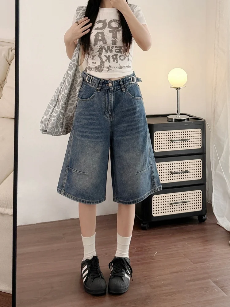High Waist American Retro Denim Shorts Women's Summer Thin New Five-Point Pants plus Size Slimming Jeans Ladies' Standard Fit
High Waist American Retro Denim Shorts Women's Summer Thin New Five-Point Pants plus Size Slimming Jeans Ladies' Standard Fit
