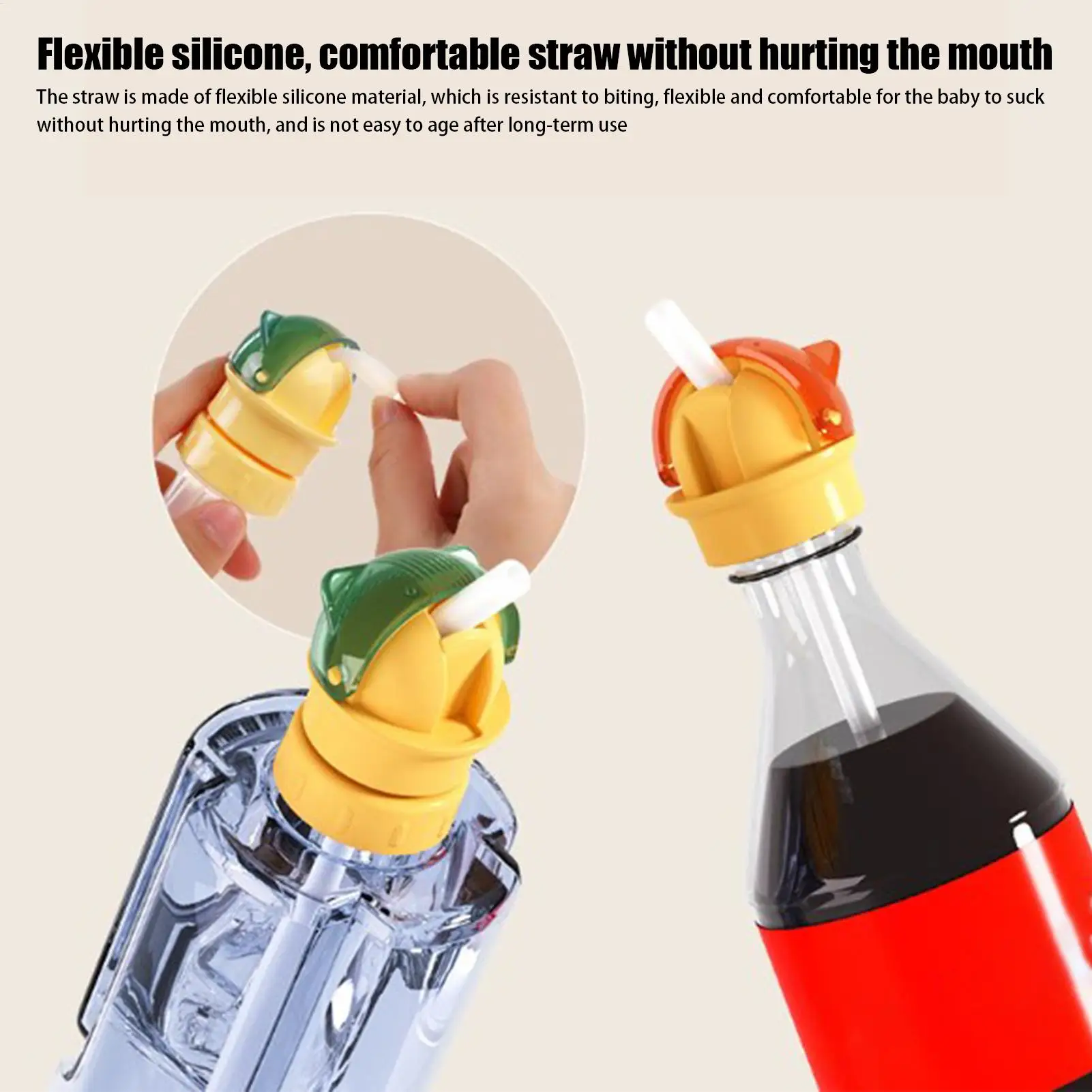 Outdoor Bottle Caps Adapter Convenient Suction Nozzle Straw Anti Choking Safe Silicone Bottle Top Spout Straw Top Universal
Outdoor Bottle Caps Adapter Convenient Suction Nozzle Straw Anti Choking Safe Silicone Bottle Top Spout Straw Top Universal