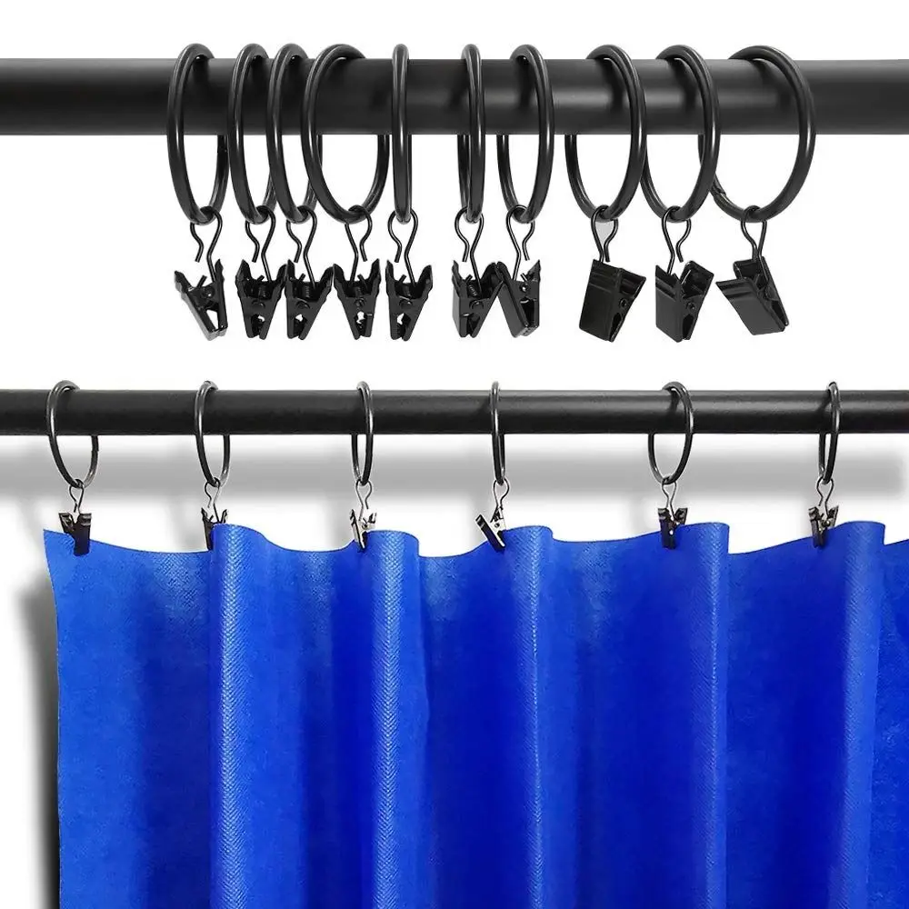 Decorative Hanger Pins Low Noise Curtain Rings Heavy Duty Practical Roman Circles Metal Black Hanging Hooks Bathroom
Decorative Hanger Pins Low Noise Curtain Rings Heavy Duty Practical Roman Circles Metal Black Hanging Hooks Bathroom