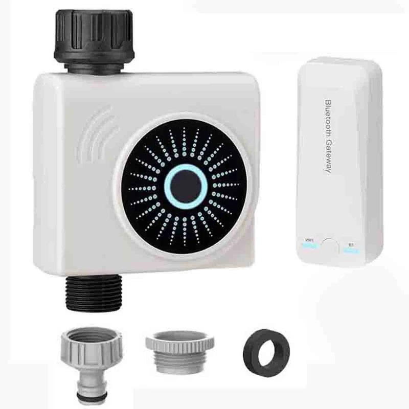 Automatic Remote Water Timer Bluetooth Wifi Garden Irrigation Timer Smart Faucet Irrigation Controller
Automatic Remote Water Timer Bluetooth Wifi Garden Irrigation Timer Smart Faucet Irrigation Controller