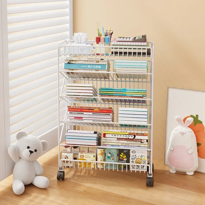 Internet celebrity Bookshelf Floor-to-ceiling movable desk Student book storage shelf trolley Multi-layer wheeled shelf
Internet celebrity Bookshelf Floor-to-ceiling movable desk Student book storage shelf trolley Multi-layer wheeled shelf