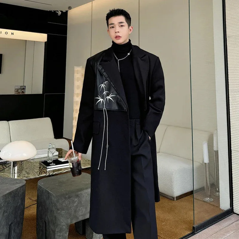 LUZHEN 2025 зимняя ветровка с кисточками и украшением в стиле пэчворк, кожаная шерстяная ветровка длиной до колена, мужской плащ в китайском стиле, JY5705
LUZHEN 2025 зимняя ветровка с кисточками и украшением в стиле пэчворк, кожаная шерстяная ветровка длиной до колена, мужской плащ в китайском стиле, JY5705