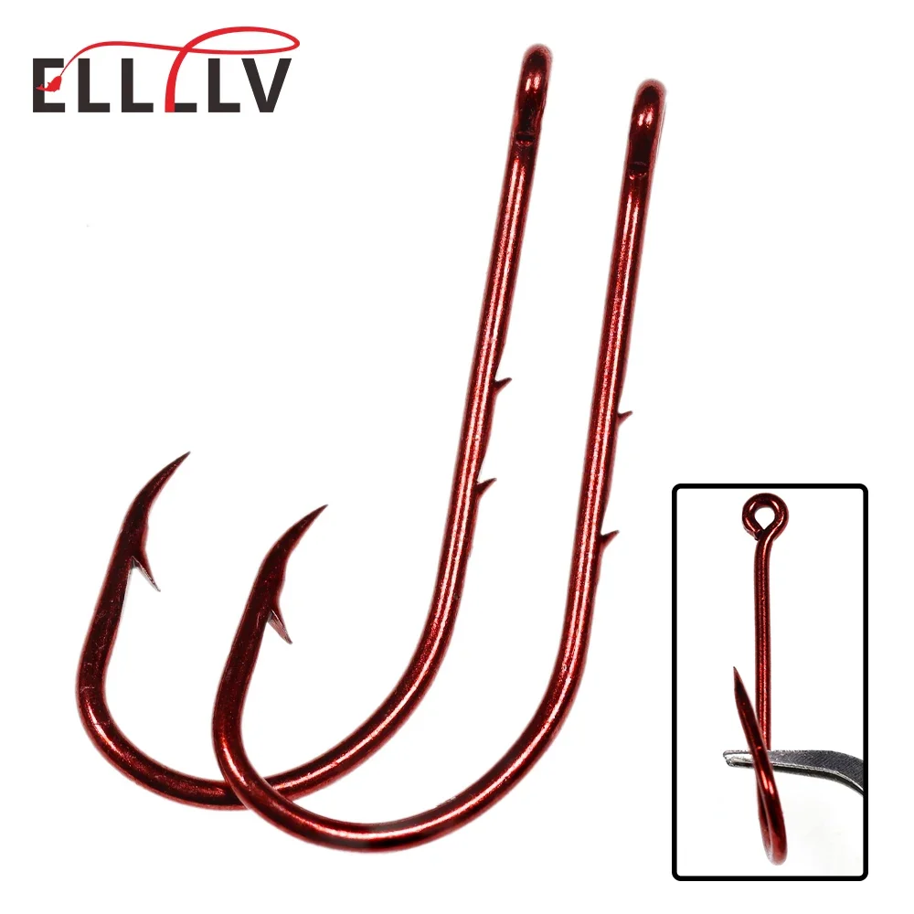 Elllv 20 шт., черный/красный рыболовный крючок для приманки, Смещенный узкий крючок для приманки #14-5/0, двойные штанги, рыболовные крючки из высокоуглеродистой стали
Elllv 20 шт., черный/красный рыболовный крючок для приманки, Смещенный узкий крючок для приманки #14-5/0, двойные штанги, рыболовные крючки из высокоуглеродистой стали