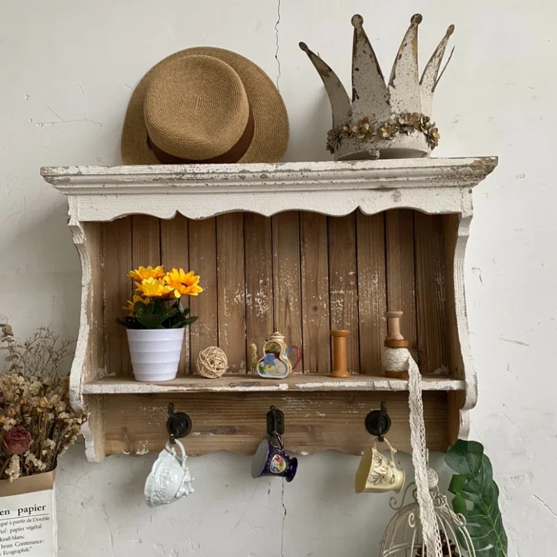 Decorative French Country Wall Shelf Vintage White Wooden Shelf with Hooks Rustic Home Organizer Vintage Hooked Wall Shelf
Decorative French Country Wall Shelf Vintage White Wooden Shelf with Hooks Rustic Home Organizer Vintage Hooked Wall Shelf