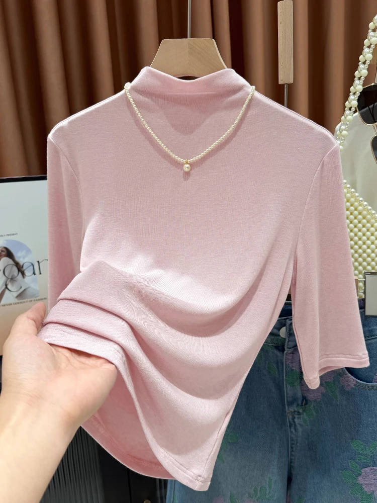 Нежно-розовый трикотажный топ из лиоцелла Sweet Dopane для женщин, базовая модель для ранней весны, внутренняя одежда
Нежно-розовый трикотажный топ из лиоцелла Sweet Dopane для женщин, базовая модель для ранней весны, внутренняя одежда