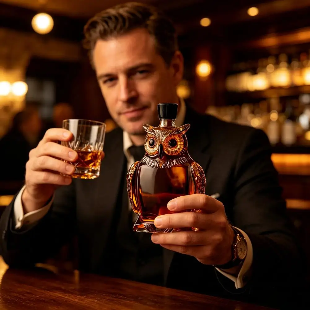 Unique Owl Shaped Whiskey Bottle 180/350ml Decanter Creative Owl Liquor Storage Container for Home Bar Decor Unique Gift for Men
Unique Owl Shaped Whiskey Bottle 180/350ml Decanter Creative Owl Liquor Storage Container for Home Bar Decor Unique Gift for Men